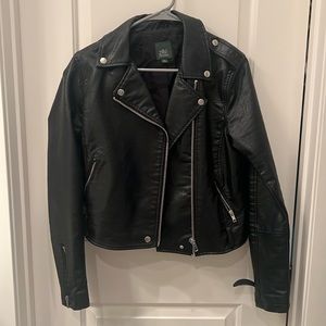 Brand new leather moto jacket in size medium from wild fable